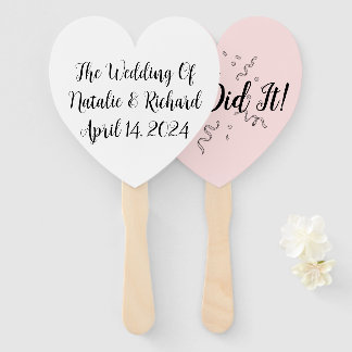 結婚式の記念に We Did It ハンドファン