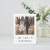 結婚式の記念写真 案内ポストカード (スタンド正面)