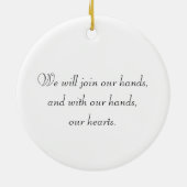 結婚式の記念品のビーチ結婚式 セラミックオーナメント (裏面)