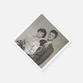 結婚式の記念撮影モダン写真 スタンダードカクテルナプキン (角)