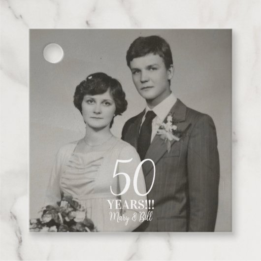 結婚式の記念撮影モダン写真 フェイバータグ (正面)