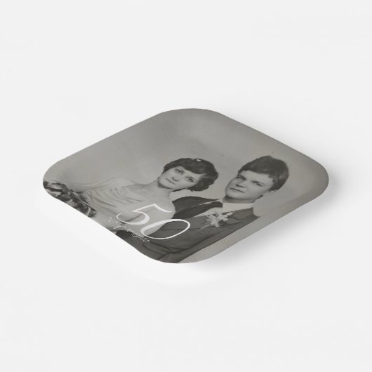 結婚式の記念撮影モダン写真 ペーパープレート (傾斜あり)