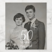 結婚式の記念撮影モダン写真 ワインラベル (シングルラベル)