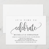 結婚式の記念日をお祝いしよう！アフターウェディングパーティー 招待状 (正面/裏面)