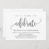 結婚式の記念日をお祝いしよう!アフターパーティーの案内状 招待状 (正面/裏面)