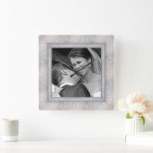 結婚式の記憶写真の時計 スクエア壁時計 (ホーム)