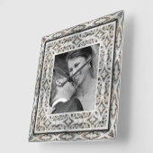 結婚式の記憶写真の時計 スクエア壁時計 (傾斜)