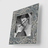 結婚式の記憶写真の時計 スクエア壁時計 (傾斜)