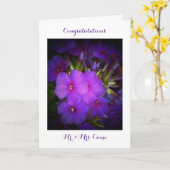 結婚式の詩のカード カード (黄色い花)