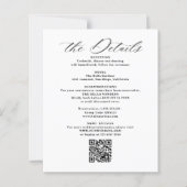 結婚式の詳細とQRコード封筒カード (正面)
