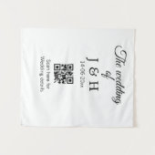 結婚式の詳細はこちら（QRコードをスキャン） タペストリー (正面(横))