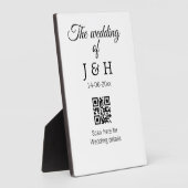 結婚式の詳細はこちら（QRコードをスキャン） フォトプラーク (側面)