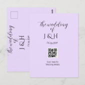 結婚式の詳細はこちら（QRコードをスキャン） ポストカード (正面/裏面)
