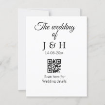 結婚式の詳細はQRコードをスキャン（追加したカップルの名前）