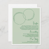 結婚式の詳細カード 招待状 (正面/裏面)