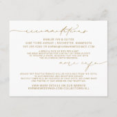 結婚式の詳細情報の幾何学的な緑の草木 エンクロージャーカード (裏面)