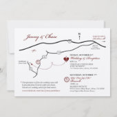 結婚式の詳細 付属カード 会場マップ 招待状 (裏面)