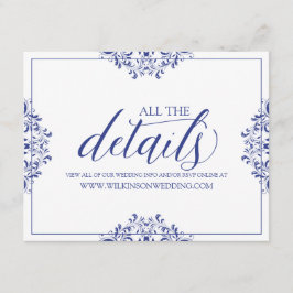 結婚式の詳細/情報カード|ナディン(ロイヤルブルー) エンクロージャーカード