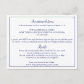 結婚式の詳細/情報カード|ナディン(ロイヤルブルー) エンクロージャーカード (裏面)