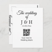 結婚式の詳細（QRコードをスキャン） ポストカード (正面/裏面)