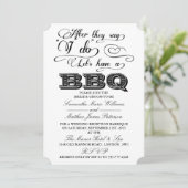 結婚式の誓いの言葉の後に、BBQをしよう！ 招待状 (スタンド正面)