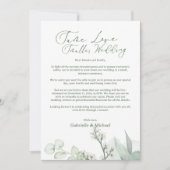 結婚式の謝罪発表　縮小　グリーン 招待状 (正面)