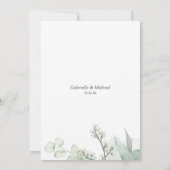 結婚式の謝罪発表　縮小　グリーン 招待状 (裏面)