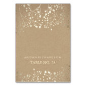 結婚式の護衛はクラフトのベビーの呼吸金ゴールドを梳きます テーブルナンバー (正面)