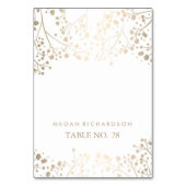 結婚式の護衛はベビーの呼吸のどの金ゴールドを梳きます テーブルナンバー (正面)