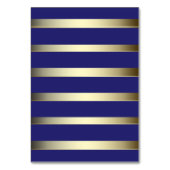 結婚式の護衛はヴィンテージが縞で飾る花海軍を梳きます テーブルナンバー (裏面)