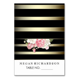 結婚式の護衛は花のヴィンテージを縞で飾ります梳きます テーブルナンバー