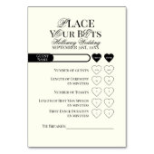 結婚式の賭けゲーム 編集可能テンプレート テーブルナンバー (正面)