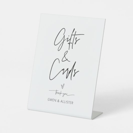結婚式の贈り物とカードテーブル台座看板 台座サイン (正面)