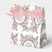 結婚式の贈り物と好意、ほこりっぽいピンクビクトリアンスタイル、 フェイバーボックス (正面サイド)