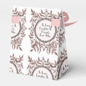 結婚式の贈り物と好意、ほこりっぽいピンクビクトリアンスタイル、 フェイバーボックス (裏面サイド)