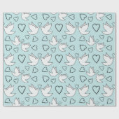 結婚式の贈り物に最適な無縫製の平和なデザイン ラッピングペーパー (フラット)