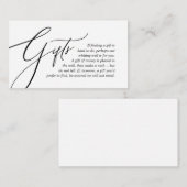 結婚式の贈り物に関するモダン手紙エレガント エンクロージャーカード (正面/裏面)