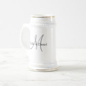 結婚式の贈り物用マグモグラム ビールジョッキ (正面左)