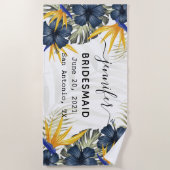 結婚式の贈り物 ブライズシャワー パーティー ギフト, ウェディング ビア ビーチタオル (正面)