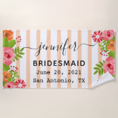 結婚式の贈り物 ブライズシャワー パーティー ギフト 結婚式 ビーチタオル (正面)