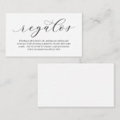 結婚式の贈り物、レガロ、美しいラグジュアリーに関するメモ エンクロージャーカード (正面/裏面)