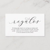 結婚式の贈り物、レガロ、美しいラグジュアリーに関するメモ エンクロージャーカード (正面)