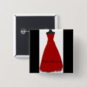 結婚式の贈り物 新婦の母 ピンボタン 缶バッジ (正面&裏面)