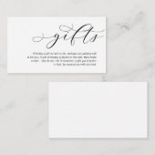 結婚式の贈り物、美しいエレガンスラグジュアリーに関するノート エンクロージャーカード (正面/裏面)