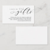 結婚式の贈り物、美しいエレガンスラグジュアリーに関するノート エンクロージャーカード (正面/裏面)