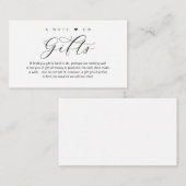 結婚式の贈り物、美しいエレガンスラグジュアリーに関するノート エンクロージャーカード (正面/裏面)