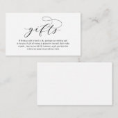 結婚式の贈り物、美しいエレガンスラグジュアリーに関するノート エンクロージャーカード (正面/裏面)