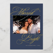 結婚式の輝き フォイルクリスマスカード 箔シーズンカード (正面)