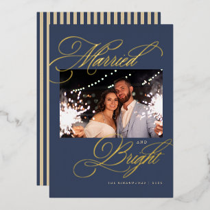 結婚式の輝き フォイルクリスマスカード 箔シーズンカード