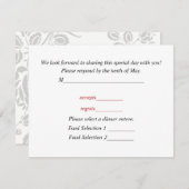 結婚式の返信カード 出欠カード (正面/裏面)